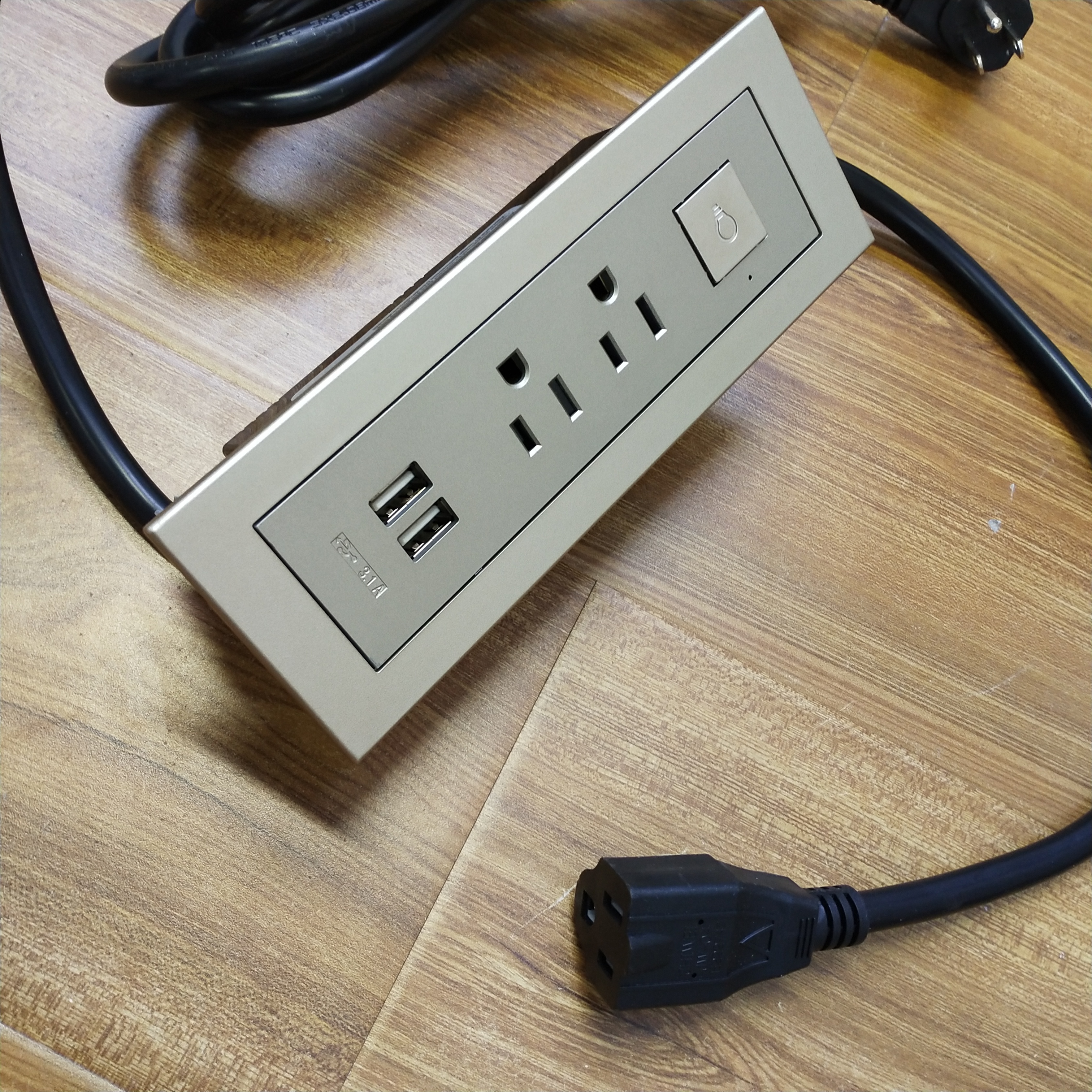 Conference Table Connection Box Built In Table Socket Outlet/Office furniture US power outlet recessed desk usb switch socket