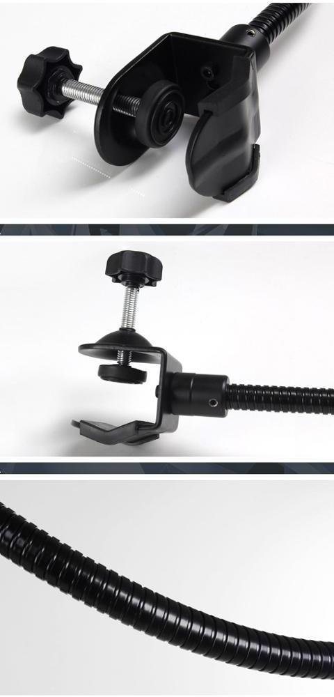 Photography Lighting Stand Clamp Flash C Clamps Spring Clamp with Flex Arm for Backdrop Clip Small Size Reflector Holder