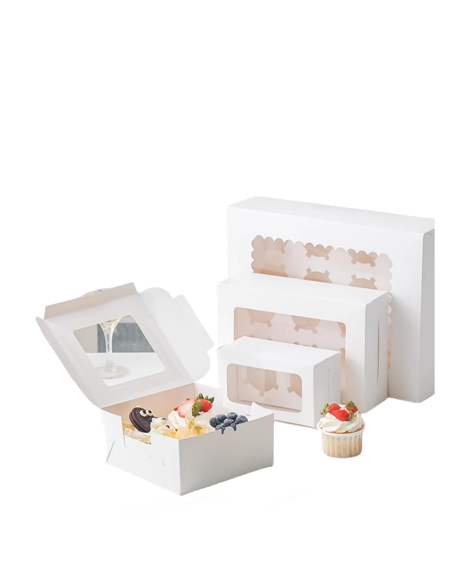 hold cakes, pastries and other fine food box packaging cake cake box with window