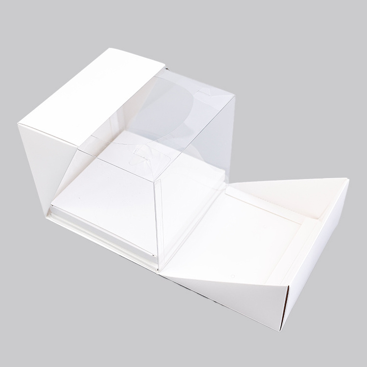 2024 new arrival Custom plastic cake Boxes Cake Containers Cake Dessert Boxes with triangle Window