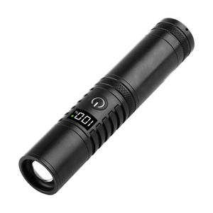 20W LED Hiking Power Outage Outdoor Emergency Torch USB Rechargeable 12000 High Lumens Digital Display Super Bright Flashlight