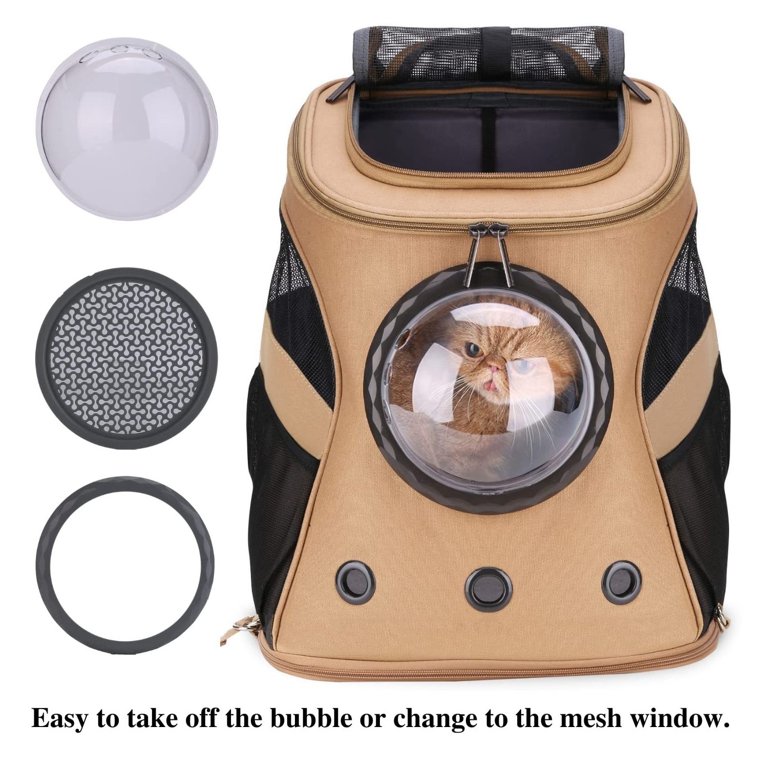 New Space Capsule Pet Backpack Large Cat Backpack Carrier with Bubble for Fat Cats and Dogs Puppies