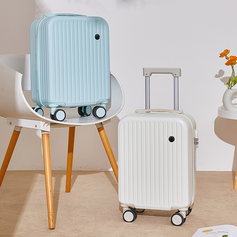 Mini cabin Carry on luggage 18 inch portable suitcase with cup holder and USB charging port zipper Children's suitcase