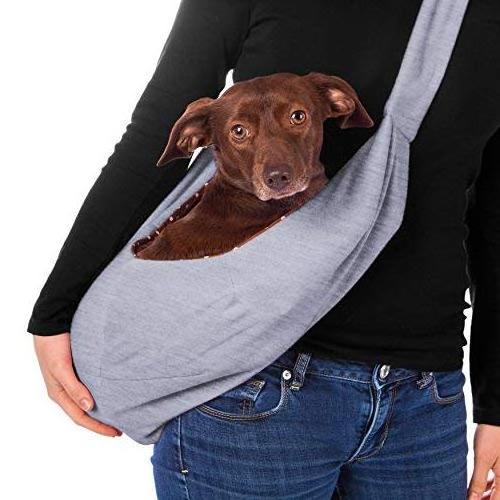 Portable Dog Cat Hands Free Pet Reversible Sling Carrier Bag Dog Papoose Super Soft Pouch and Tote