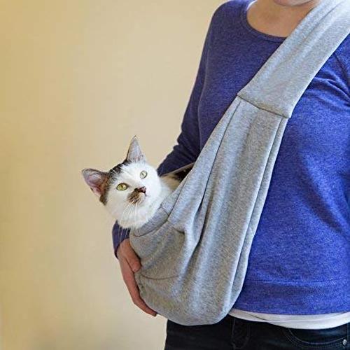 Portable Dog Cat Hands Free Pet Reversible Sling Carrier Bag Dog Papoose Super Soft Pouch and Tote