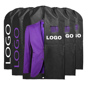 Personalized Custom Garment Travel Dust Cover Foldable Dress Clothes Full Zipper Washable Suit Cover