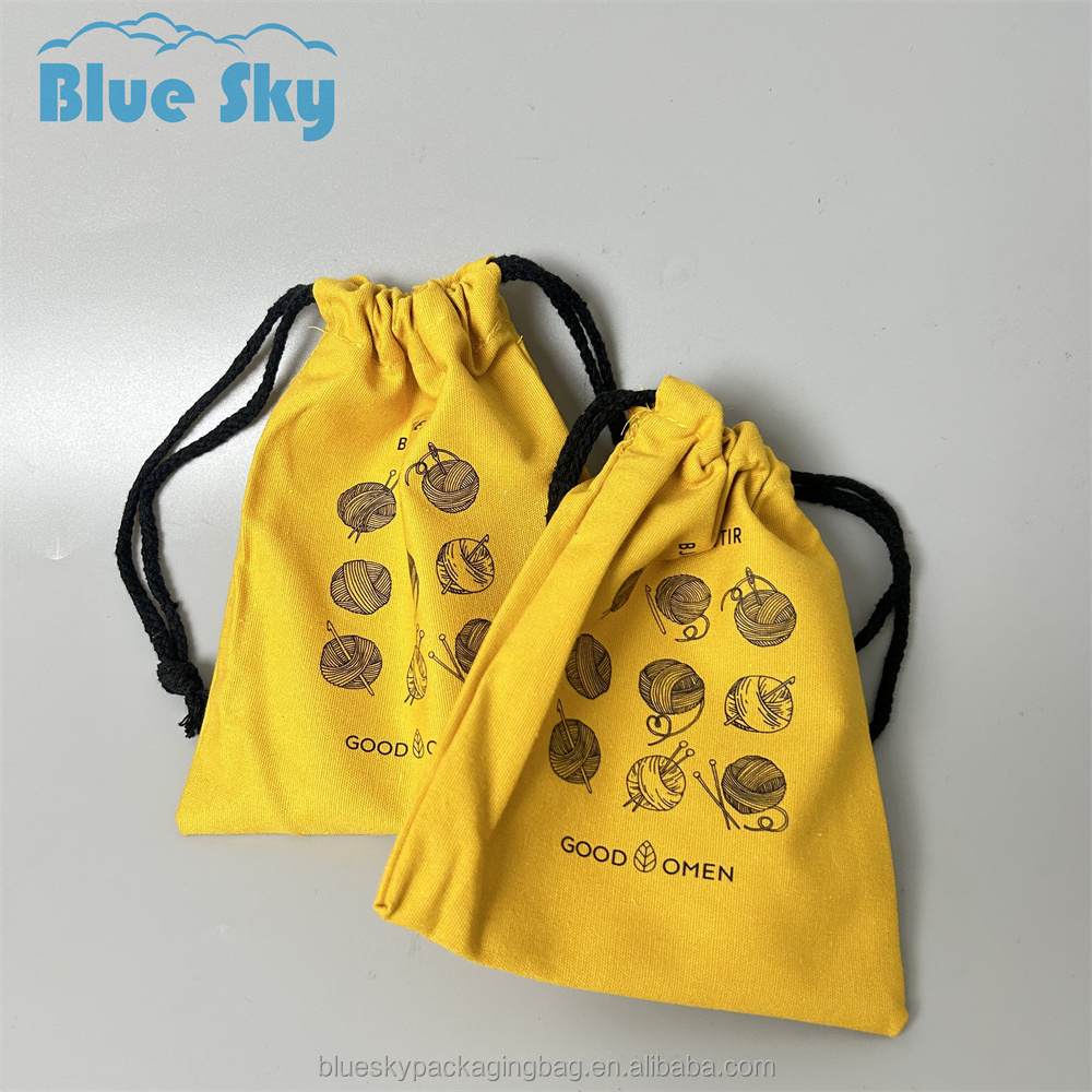 Good Quality custom printed small gift pouch customized branded cloth organic muslin cotton drawstring bag