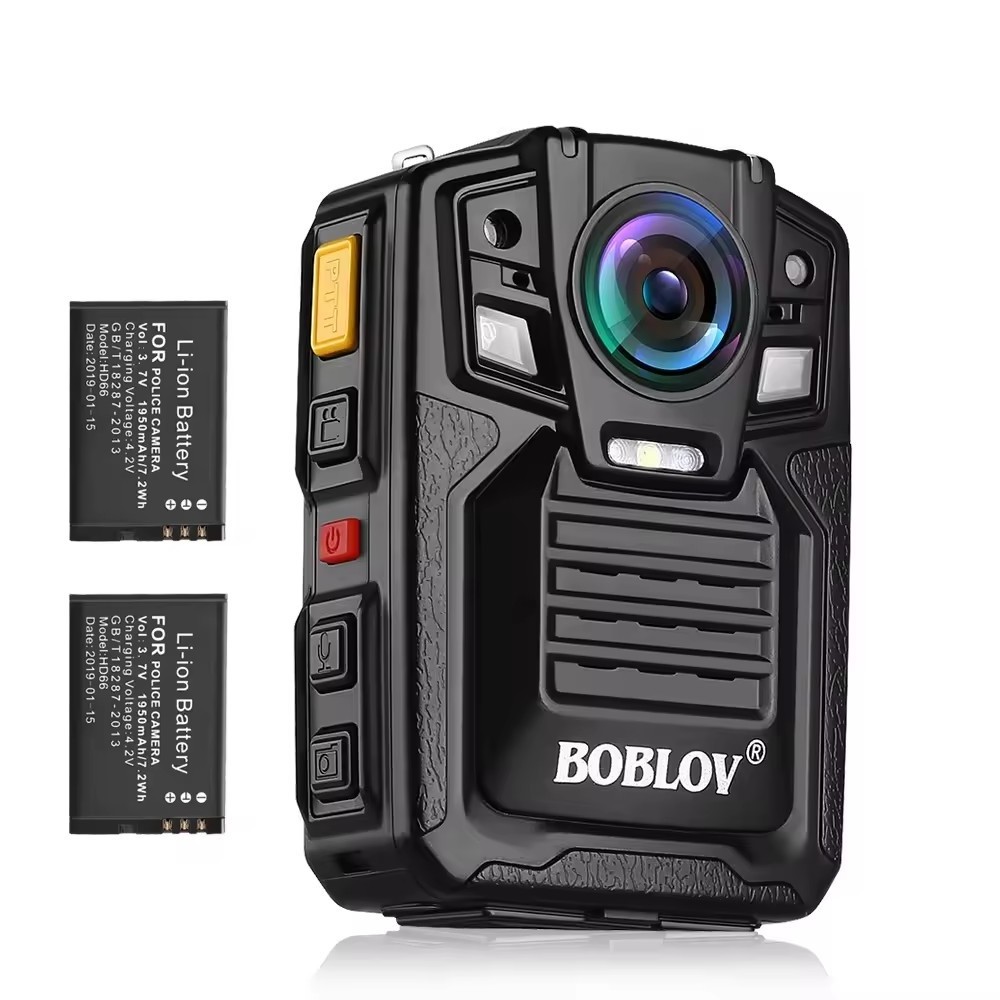 BOBLOV HD66/D7 128GB/64GB 2K 1440P GPS Waterproof Night Vision Body Worn Camera with Audio 2 Batteries Charging Dock Station