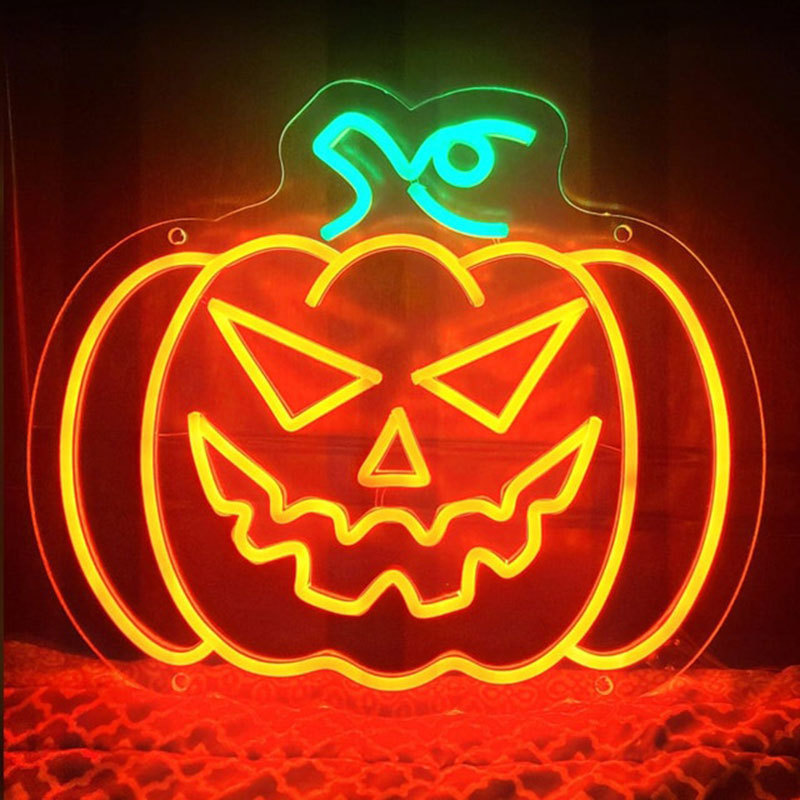 Pumpkin Halloween Neon Sign For Home Party Wall Decor