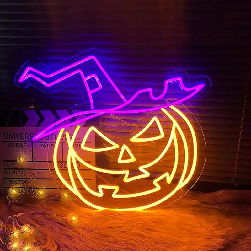 Pumpkin Halloween Neon Sign For Home Party Wall Decor