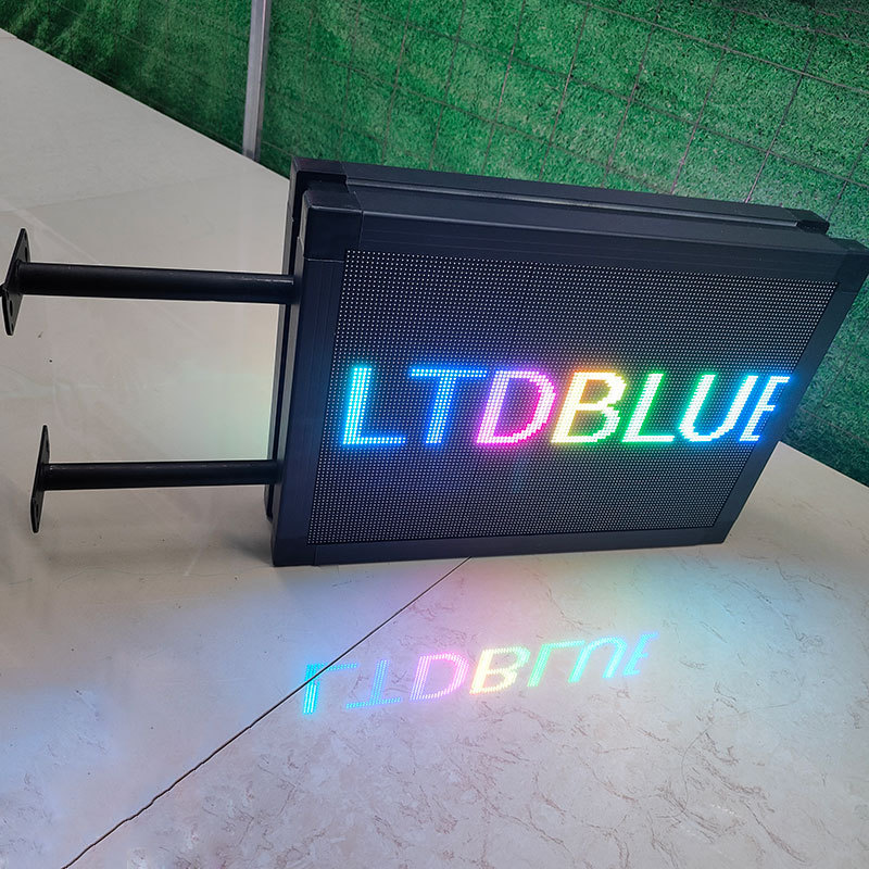 Outdoor RGB Full Color P4 Double Side Scrolling Message Board Led Display Screen Programmable Led Running Sign