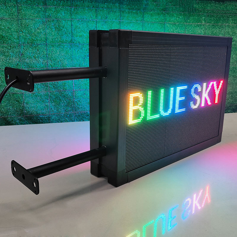 Outdoor RGB Full Color P4 Double Side Scrolling Message Board Led Display Screen Programmable Led Running Sign