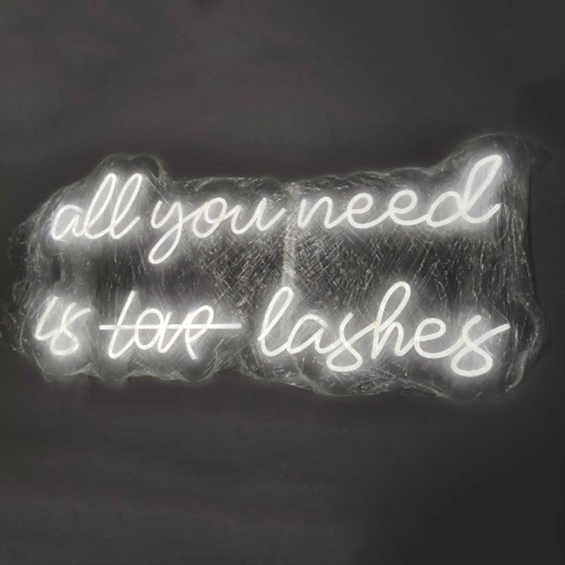 Custom Flexible Led Neon Signs Beauty Eyelash Extensions Hair Salon Bar Studio Nails Lash Room Decor Open Shop Window Neon Sign