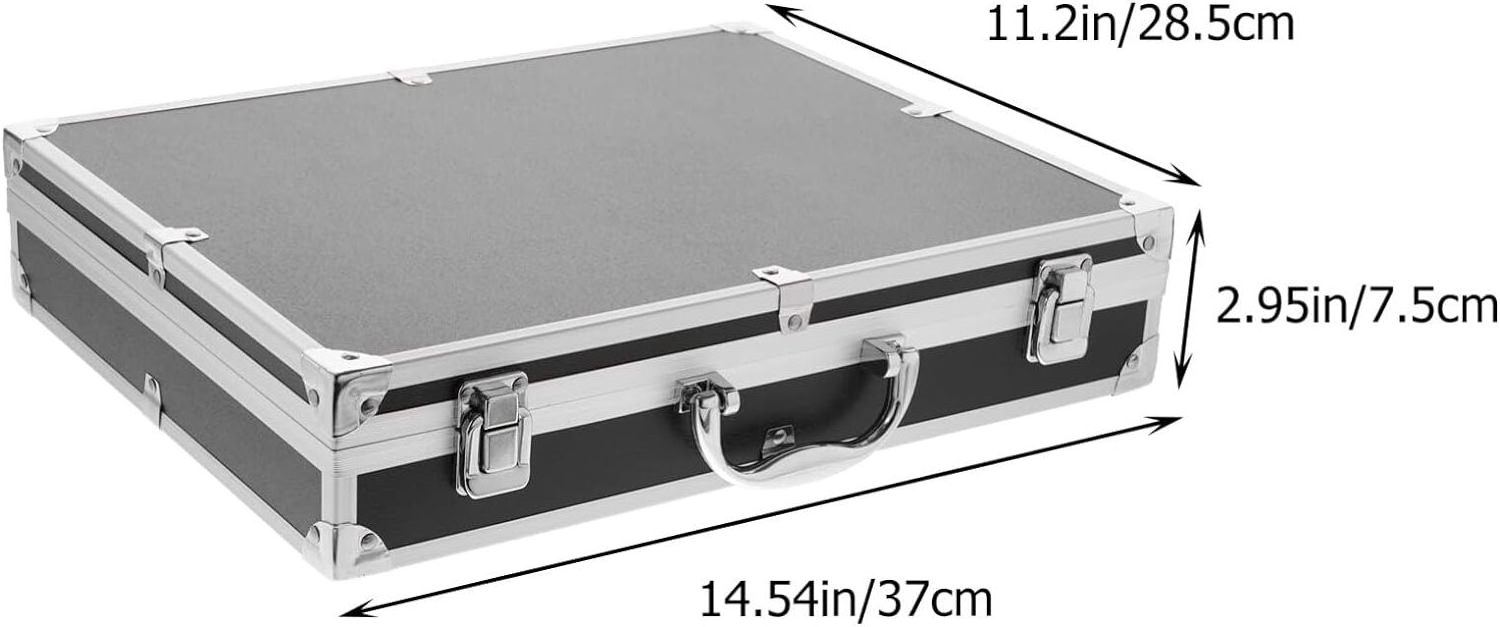 Hard Metal Aluminum Barber Case Stylist Tool Box Organizer & Traveling Case Black Matte tool box