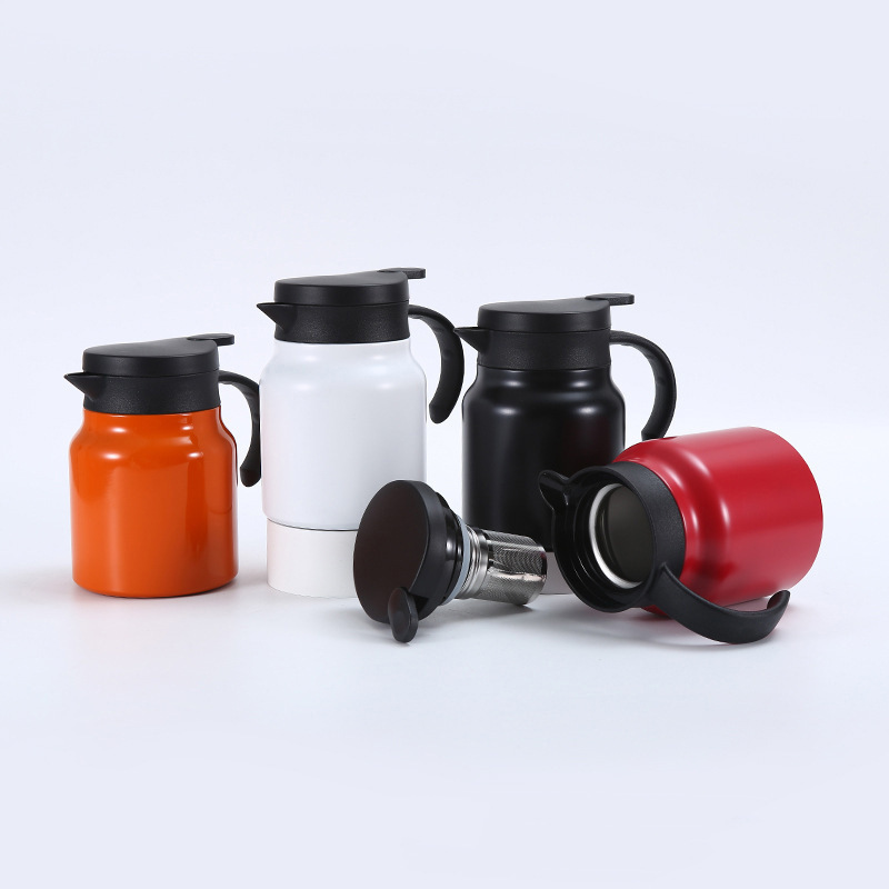 1000ml Double Walled Thermal Vacuum Kettle Insulated Coffee Tea Pot with 316 Stainless Steel Tea Infuser