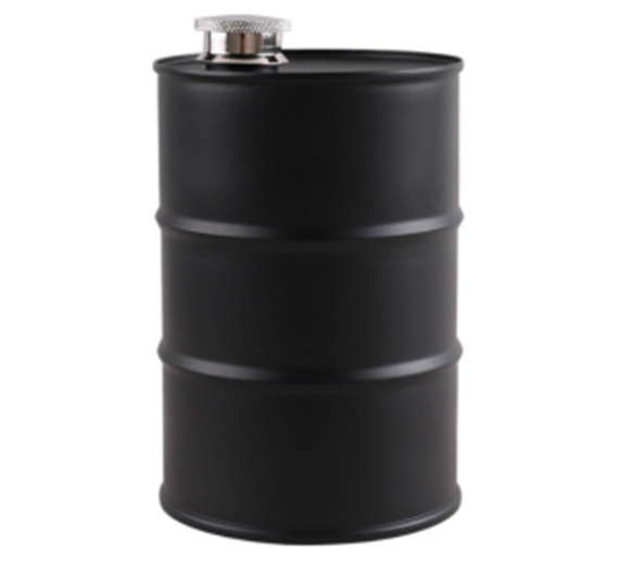 25 oz Oil Tank Black stainless steel Hip Flask