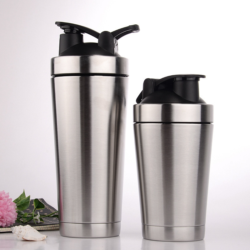 Factory Direct Supply 25oz Bottle Shaker Custom Logo Printing Stainless Steel Double Wall Protein Vacuum Shaker