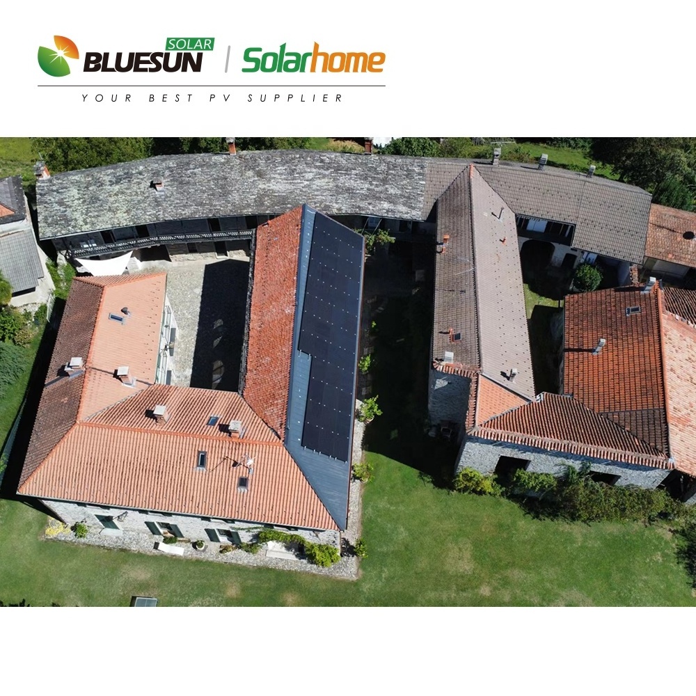 Bluesun 10Kw 20Kw 30Kw Solar System Pv Solar Energy Kits On Grid Hybrid Solar Generator System For Industrial