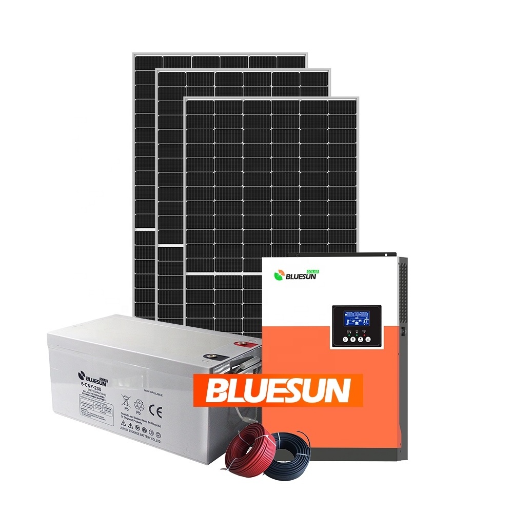 Bluesun solar panel 5KW 10KW solar home system 230VAC single phase for house