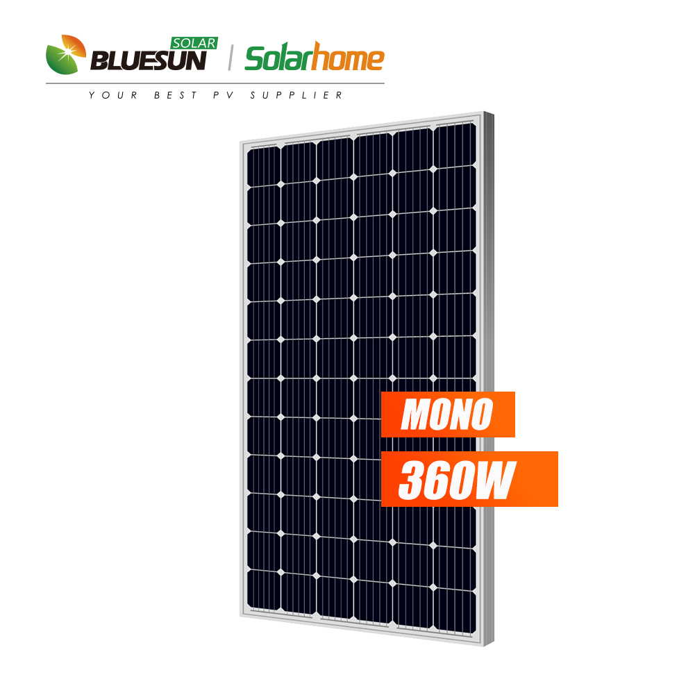 Bluesun Mono Poly Solar Panels 350 Watt 360w 370w 380w 400w Solar Cells Solar Panel For Solar Panel 100kw Project