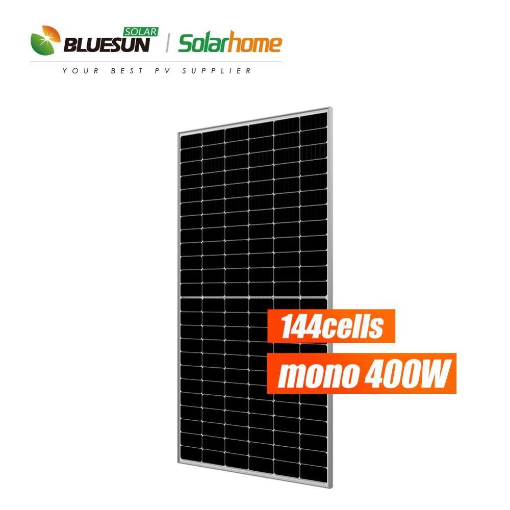 Bluesun solar panel 400w 500w 144cell half cut panel solar de new technology 400w perc half cell solar panel