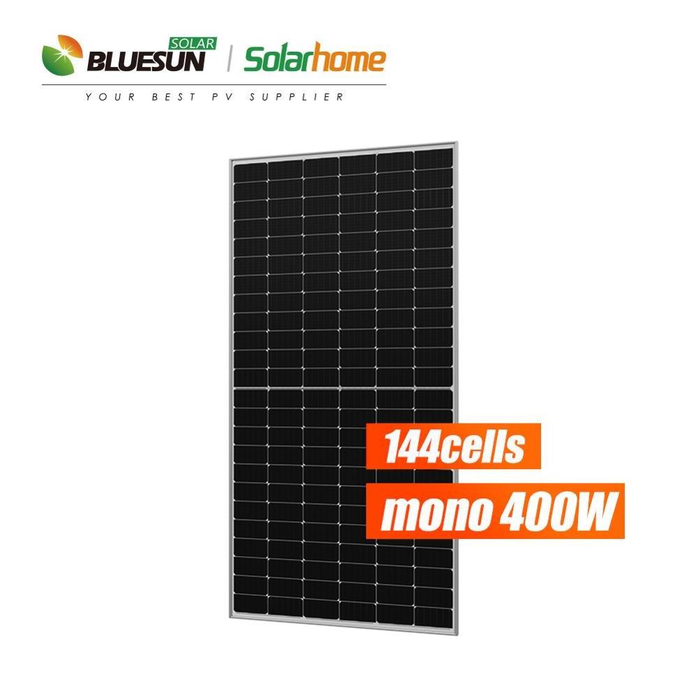 Bluesun solar panel 400w 500w 144cell half cut panel solar de new technology 400w perc half cell solar panel