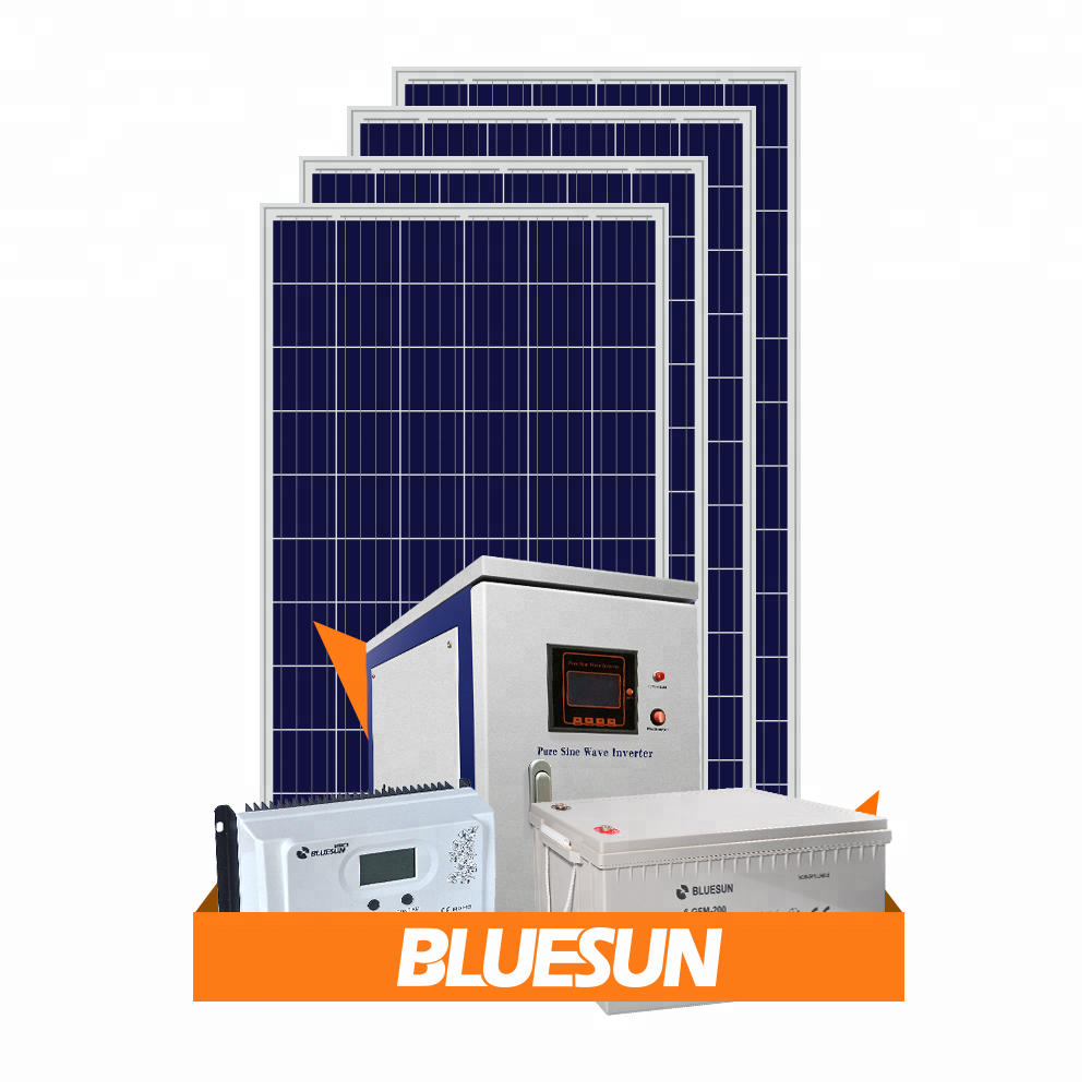 Bluesun 5000 watt solar panel 2kw 3kw 5kw photovoltaic kit off grid home solar power system 2.5kw