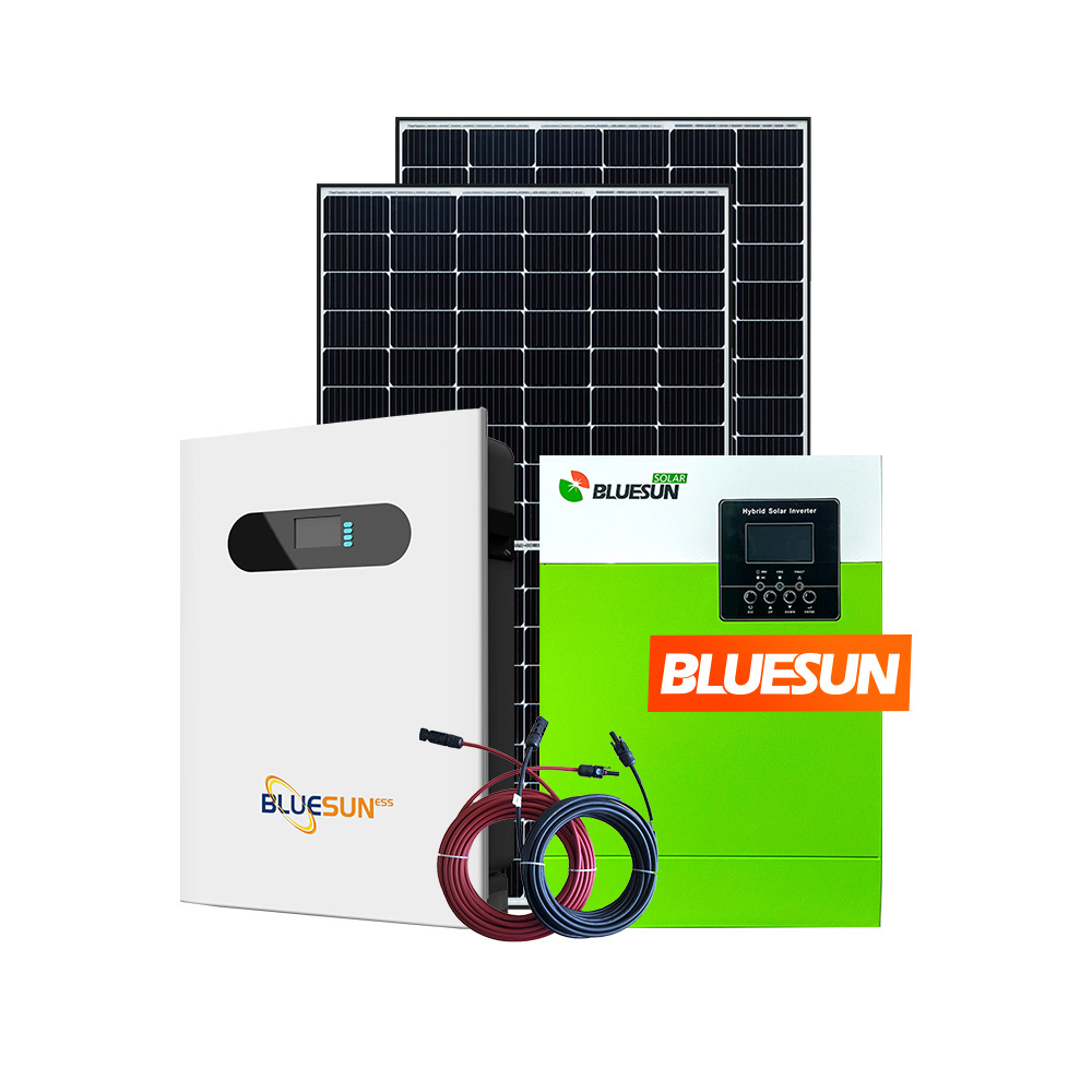 Bluesun 10Kw 20Kw 30Kw Solar System Pv Solar Energy Kits On Grid Hybrid Solar Generator System For Industrial