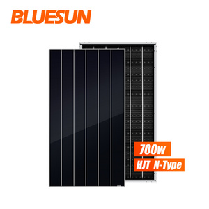 Bluesun HJT Manufacture Bifacial Shingled Solar Power Panel 700W 690W 680W 670Watt Mono Home Use 1000W Solar Panel Complete Kit