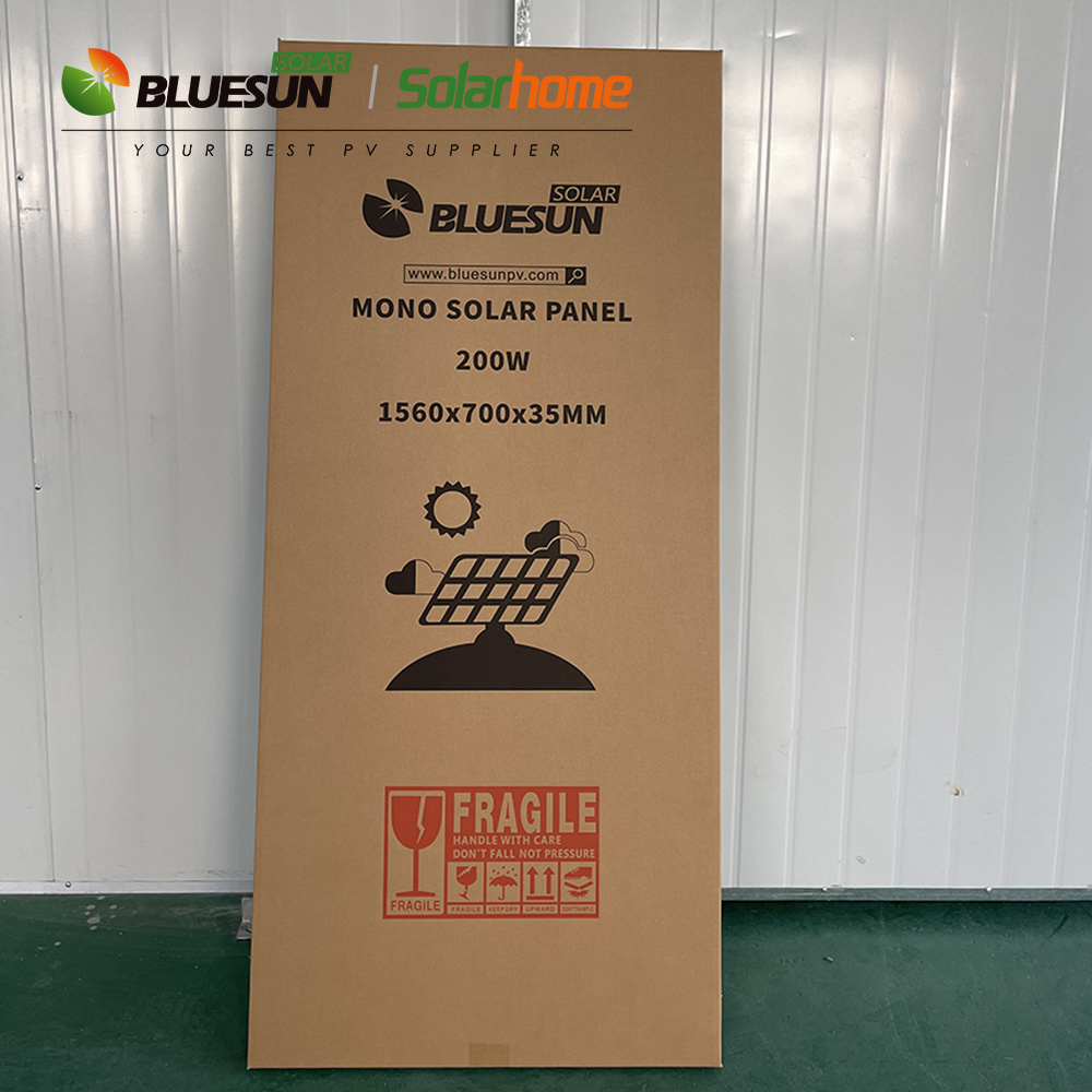 Bluesun portable solar panels 205 watt wholesale custom china wholesale mini paneles solares costo home use solar pane