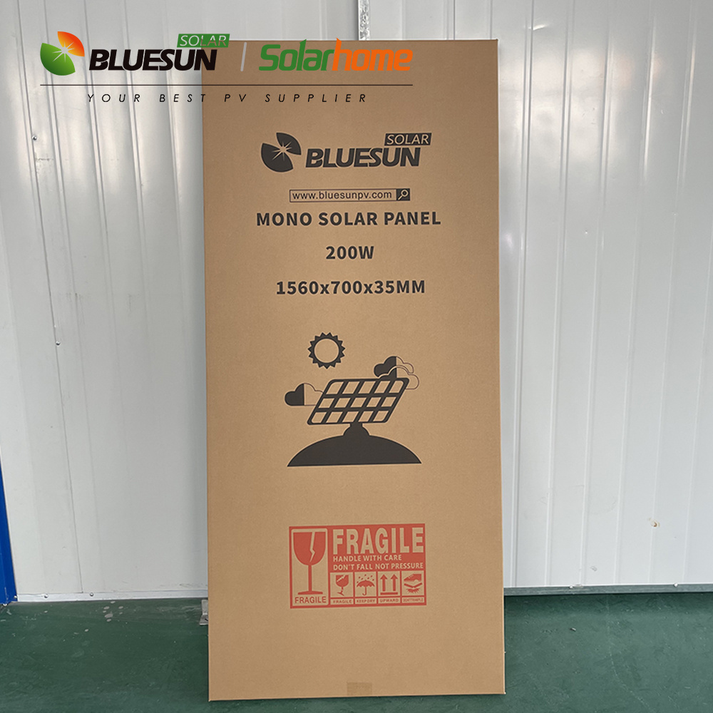 Bluesun portable solar panels 205 watt wholesale custom china wholesale mini paneles solares costo home use solar pane