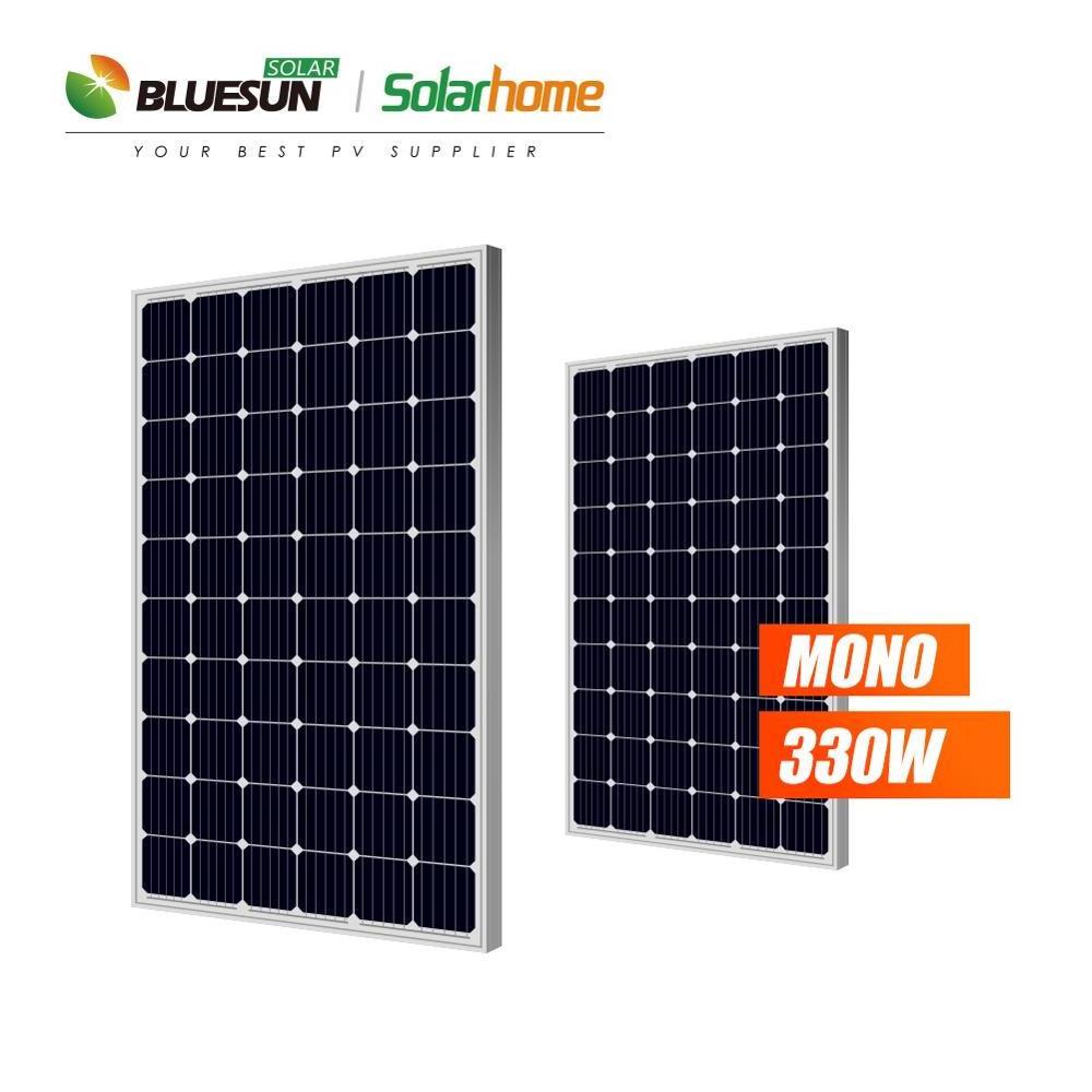 China Bluesun 300 watt solar panels 310w paneau solaire monocrystalline 300w 310 watt 48 v solar panel with good price