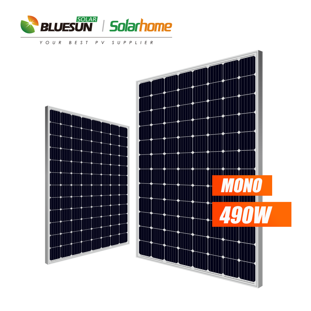 Single solar panel 500w 450watt 480wp bluesun 48v 500 watt 500watt monocrystalline solar panel price in India