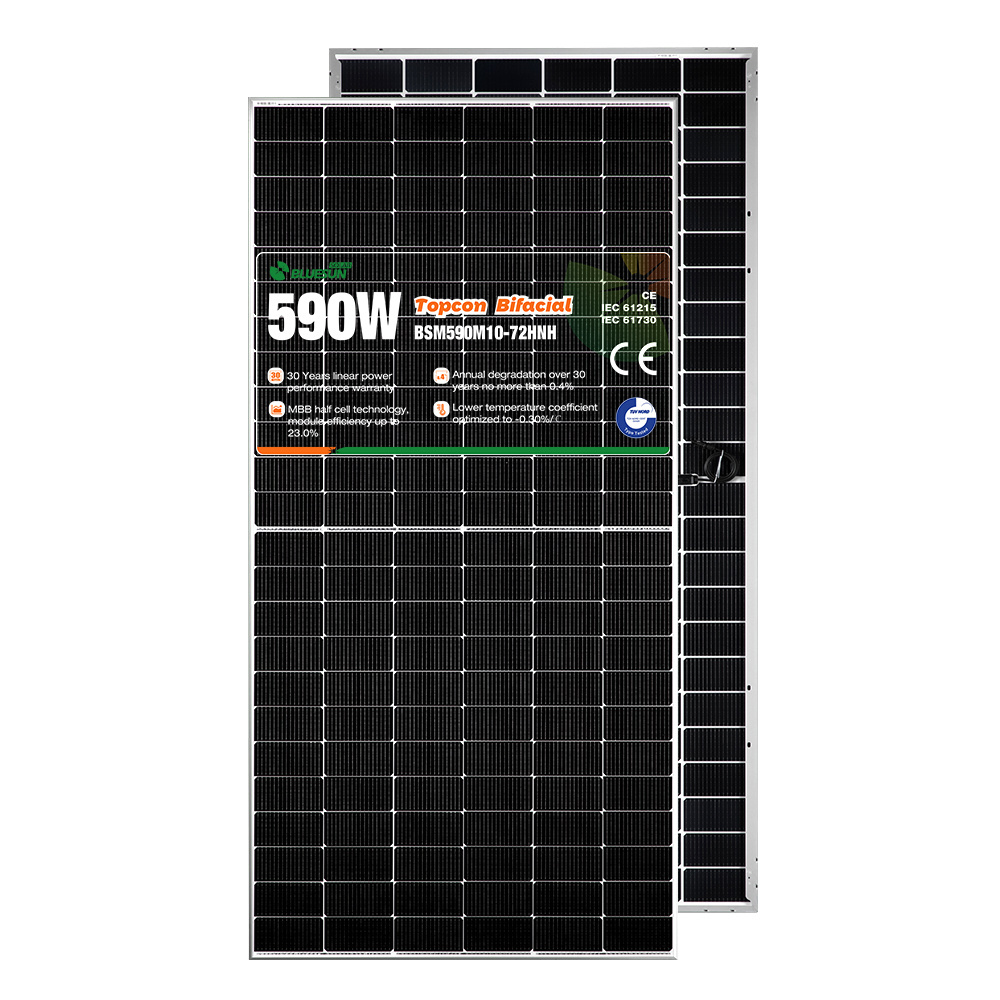 bluesun solar panel 590watt 450watt good quality 144 cells quote 590w 580w 450w big off grid solar panel price