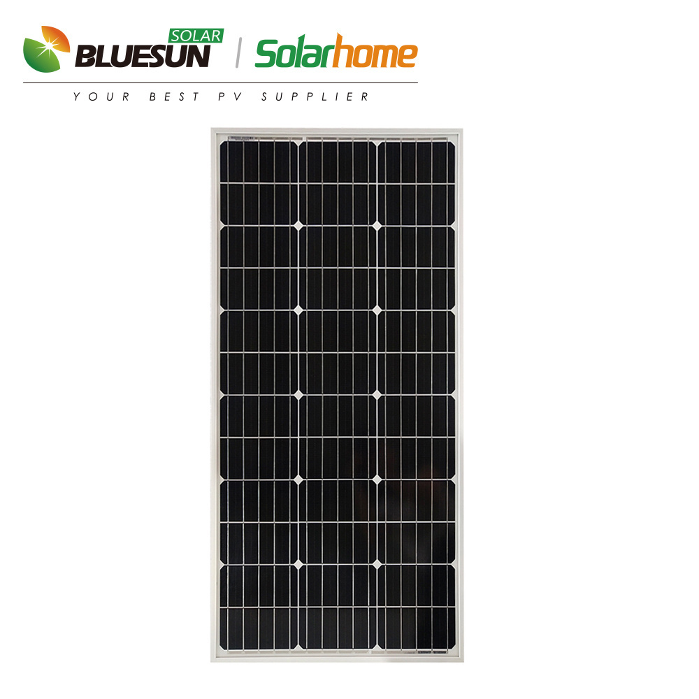 Bluesun photovoltaic soler monocrystalline solar panel 12v 100w mini 5v 50w 80w 100watt 120w 150w paneles solares 12v 24v 36v