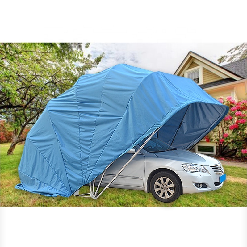 Galvanized material semi-automatic mobile garage folding retractable carport simple car parking shed awning car canopy