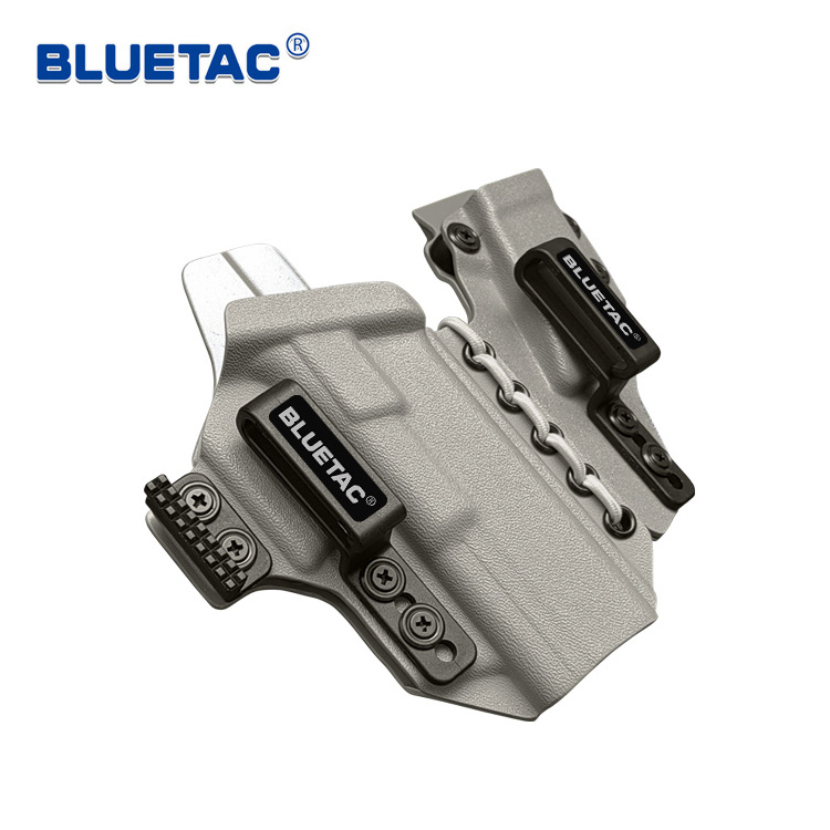 Bluetac New Design IWB Kydex Gun Holster With Mag Holder/Pouch/Case Inside The Waistband Concealed Carry Gun Bag Holder