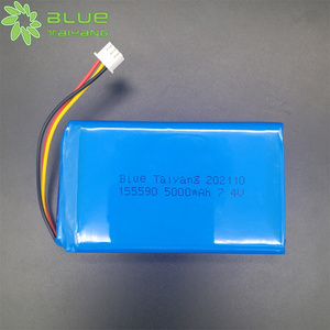 LP155590 5000mah rechargeable lithium ion cell 7.4v 5000 mah battery pack