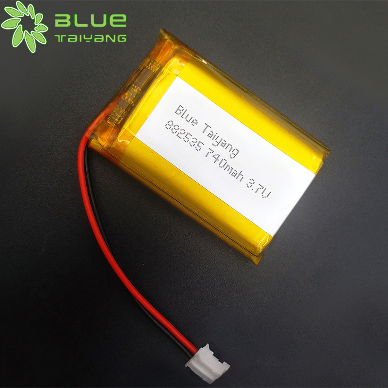 Blue Taiyang 882535 lipo batterie 3.7v 740mah 750mah li polymer battery battrie 700mah