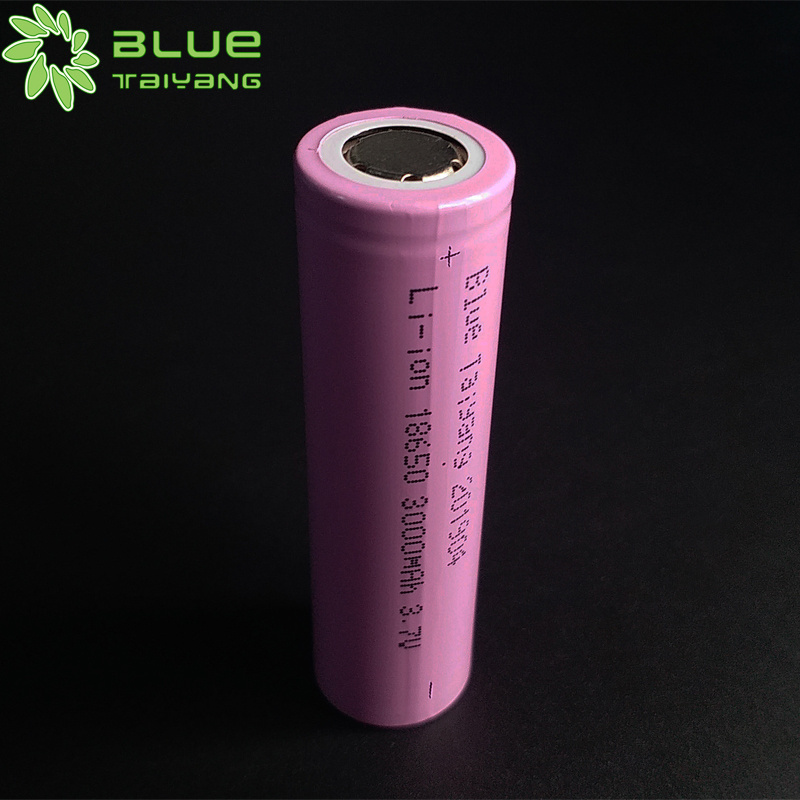 Blue Taiyang 3.7 li ion battery cell bateria litio 18650 li ion battery 3.7v 3000mah battery