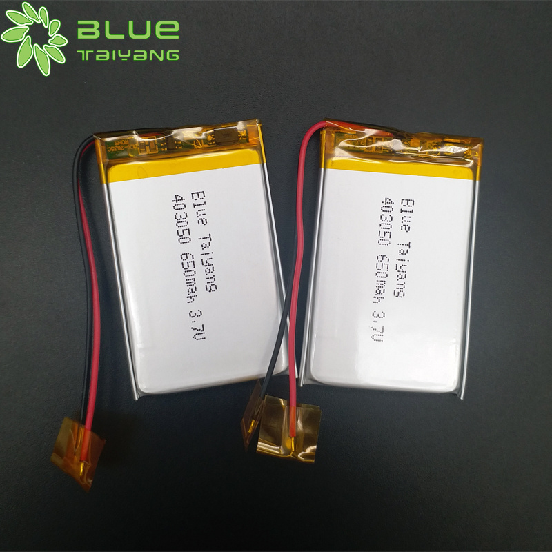 Blue Taiyang 403050 650mah li-ion rechargeable lithium-ion battery 700mah 650mah small battery