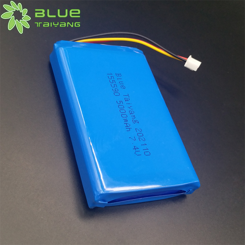 LP155590 5000mah rechargeable lithium ion cell 7.4v 5000 mah battery pack