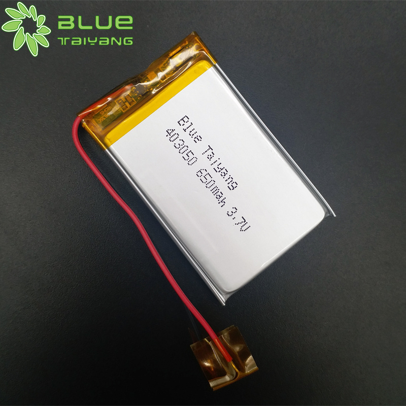 Blue Taiyang 403050 650mah li-ion rechargeable lithium-ion battery 700mah 650mah small battery