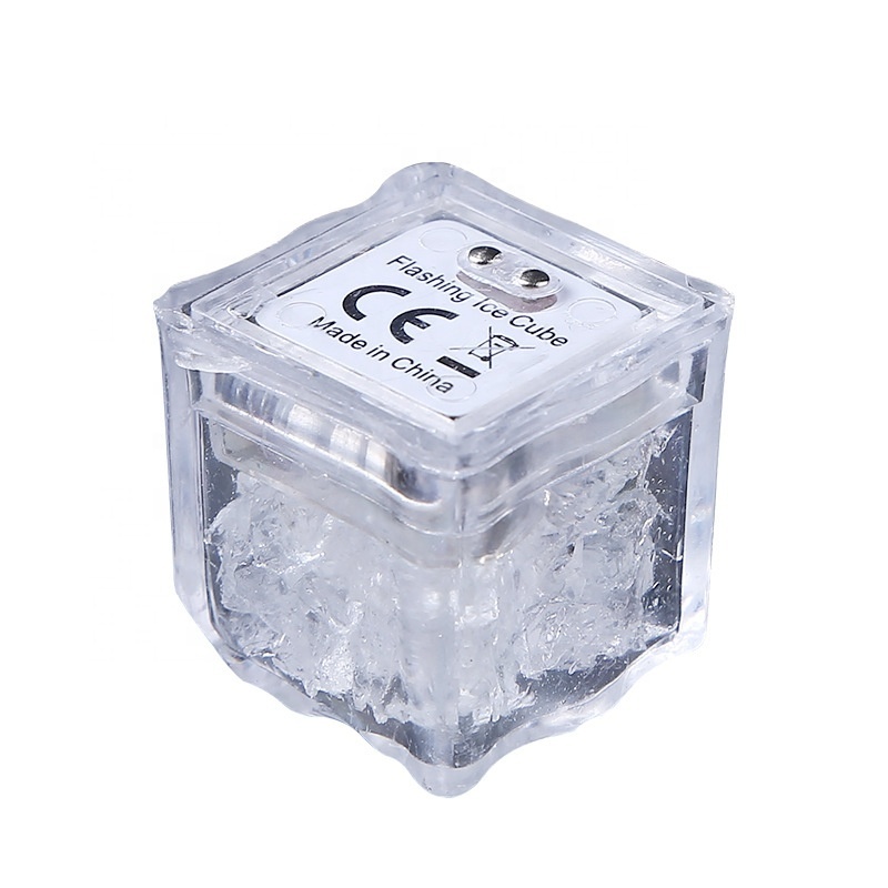 LED Ice Cubes Bar Fast Slow Flash Auto Changing Color Crystal Cube Water-Activated Light-up 7 Color For Romantic Party