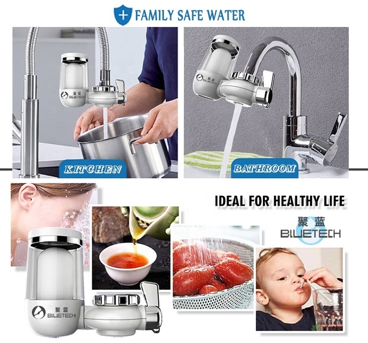 Tap Water Filter System Faucet Water Filter Faucet Mount Filter Long-Lasting Water Purifier for Kitchen