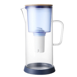 3.5L Glass Carafe Drinking Water Purifier Glass Alkaline Water Filter Pitcher with Filter Cartridge