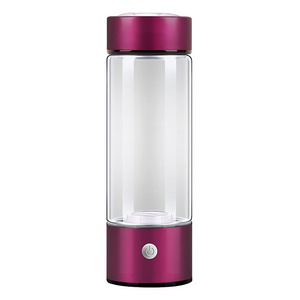 Rechargeable Portable Glass hydrogen water bottle alkaline water bottle hydrogen water generator