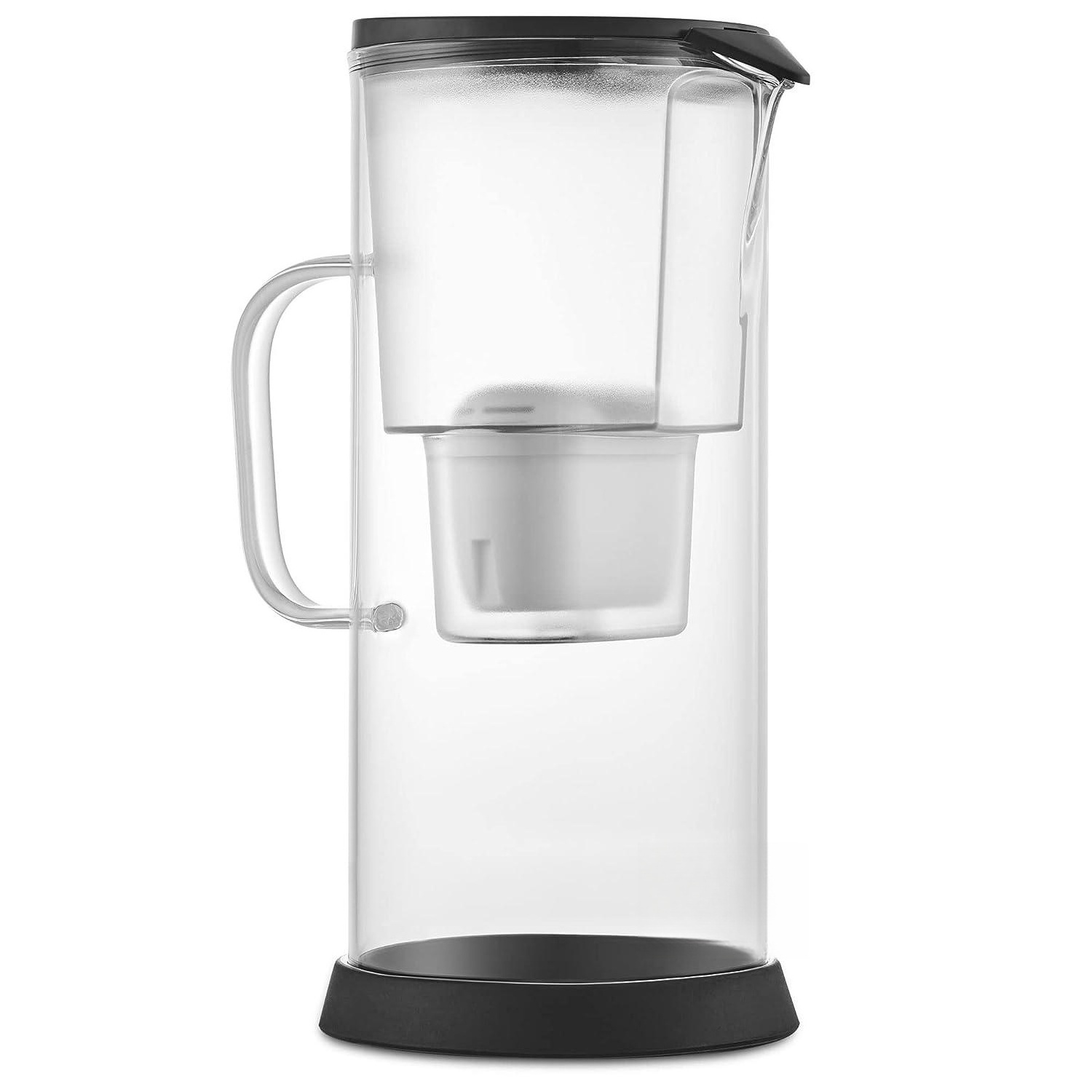 2.7L Glass Water Filter Pitcher Large Filtered Water Jug Water Filtering Pitcher