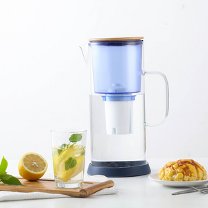 Newly Designed Borosilicate Color Glass Water Pitcher Glass Carafe with Filter