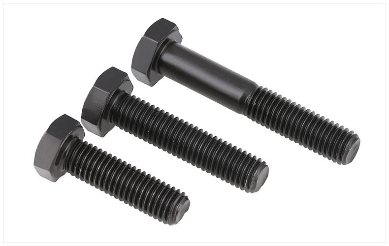 DIN 933 black metric hex cap screw bolt class 10.9 M12-1.75 x 25mm Black Zinc